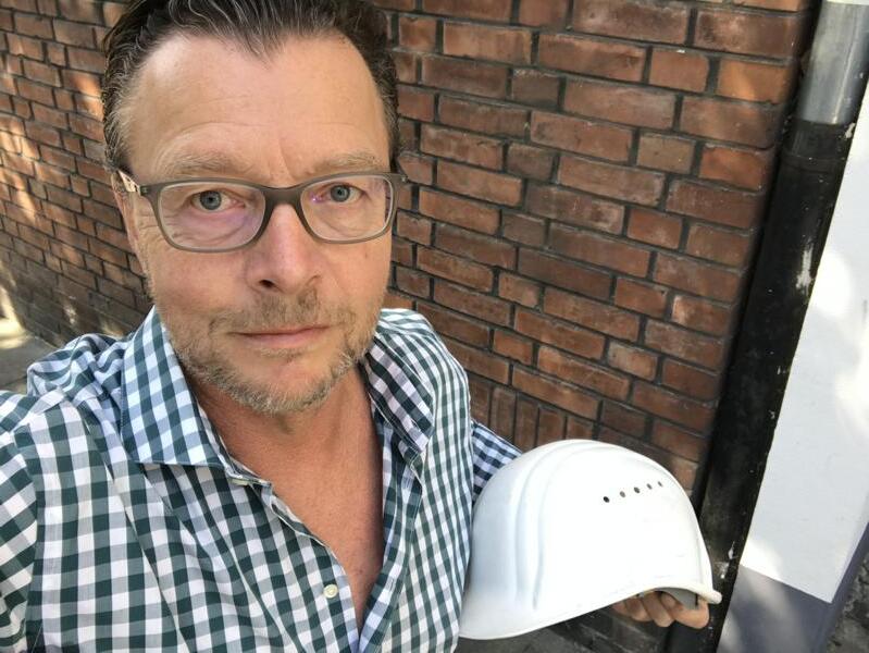 Marko Reuter auf der Baustelle Marko Reuter auf der Baustelle